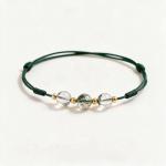 Green Phantom Quartz Anklet – Abundance & Prosperity